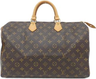 Louis Vuitton Brown Coated Canvas Boston Bag (Pre-Owned)