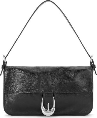 Staud Harlow Leather Shoulder Bag in Black at Nordstrom