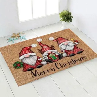 OEM Felpudo De Feliz Navidad, Felpudo, Alfombra Rascadora De Entrada, Alfombra Antideslizante Y Resistente Al Barro, 6090 Cm, Marr&oacute;n