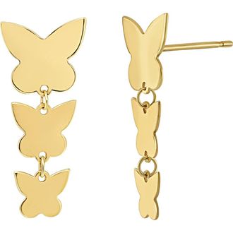 Bony Levy 14K Gold Butterfly Drop Earrings in 14K Yellow Gold at Nordstrom