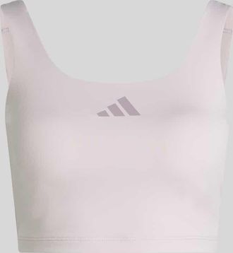 adidas Sport-BH mit Logo Print und R&uuml;cken-Detail in Hellrosa, Gr&ouml;&szlig;e XL