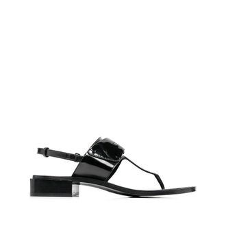 Ferragamo Logo-Plaque Detail Thong Sandals