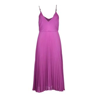Patrizia Pepe Vestido Largo Plisado - Dresses - Mujer - P&uacute;rpura - L