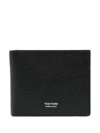 Tom Ford Portafoglio bi-fold in pelle - Nero