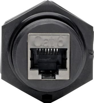 No Brand Tripp Lite N206-bc01-ind Acoplador De Mampara Rj45 Para Cat5 / Cat6, Hembra A Hembra, Blindado, Industrial, Tapa Contra El Polvo - Ip68, Taa