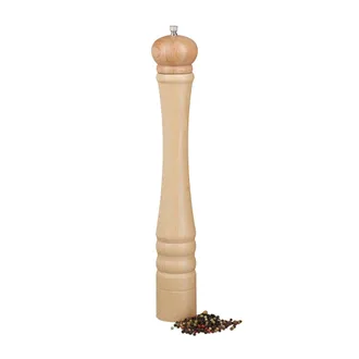 Relaxdays Pack De 2 Molinillos Pimienta Vintage Con Muela De Cer&aacute;mica, Madera, Beige, 40 X 6 X 6 Cm - Relaxdays