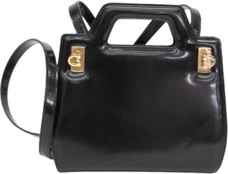 Ferragamo Pre-owned Wanda Au-21 3485 Handtas - Dames - Vintage Handtas - Zwart - ONE Size - Leer - Vintage