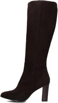 Notre-V Elegante hoge laarzen voor herfst/winter - Dames - Laarzen met Hak - Bruin - 42 EU - Wol - Schoenen