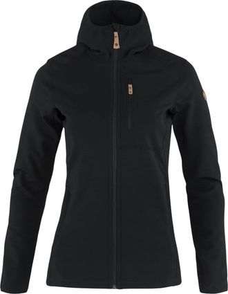 Fj&auml;llr&auml;ven Womens Keb Fleece Hoodie In Black