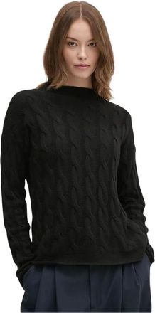 Benetton Trui met ronde hals - Dames - Truien - Zwart - Maat: XS Wol
