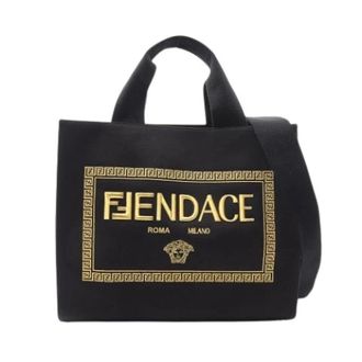 Fendi Pre-owned Tote Bags, female, Black, Size: ONE SIZE Pre-owned Canvas fendi-bags