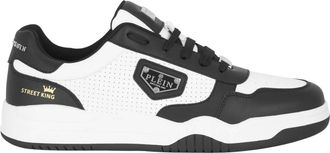 Philipp Plein Schoenen, unisex, Wit, 42 EU, Leer, Low-Top Sneakers Street King
