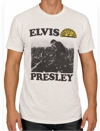 The Original Retro Brand Elvis Presley T-Shirt In Off White