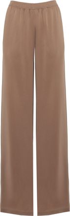 Fabiana Filippi Brown Drawstring Viscose Straight-Leg Pants