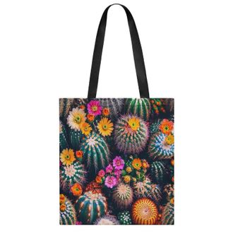 Generic Cacti Flowers Womens Tote Casual Shopping Bag Lightweight Shoulder Bags Hobos Handbag for Work Travel Daily 35x40cm