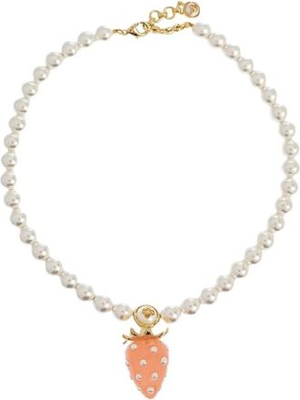 Casablanca Strawberry Necklace - Dames - Kettingen - Wit - ONE Size - Accessoires
