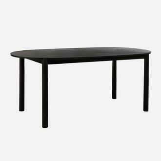 Sweeek Mesa De Comedor Ovalada De Madera De Hevea, 6 Plazas