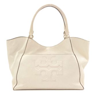 Tory Burch White Leather Tote Bag (Pre-Owned)