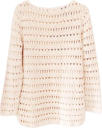 Michael Kors Michael Michael Kors Cream Crochet Tunic Size S