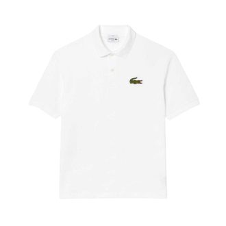 Lacoste Heren L.12.12 Geborduurd Logo Loose Fit Poloshirt (Wit)