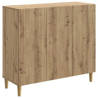 vidaXL Aparador Roble Artesanal 89 X 34,5 X 80 Cm Madera De Ingenier&iacute;a Vidaxl