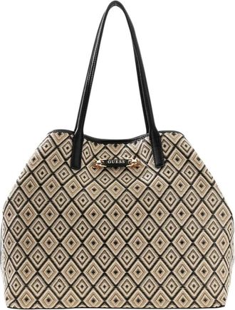 Guess Sophia Shopper - Dames - Shoppers - Beige - ONE Size - Katoen - Tassen