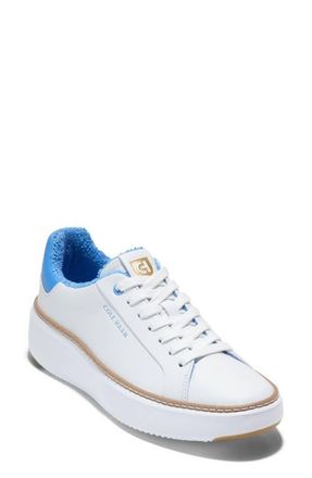 Cole Haan GrandPro Topspin Platform Sneaker in White/Marina at Nordstrom, Size 9.5