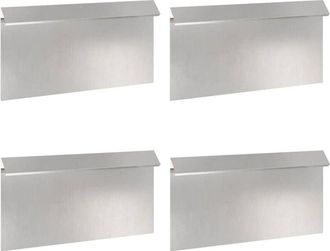 vidaXL Valla Para Caracoles 4 Pcs Plateado 50 X 3,5 X 25 Cm Vidaxl