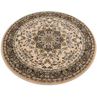 RugsX Alfombra De Lana Polonia Circulo Kordoba Color Sepia 2 Brown Circulo 135 Cm