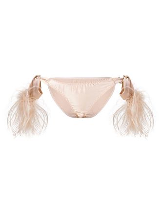 Gilda & Pearl Mia slip met strikje aan de zijkant - Beige