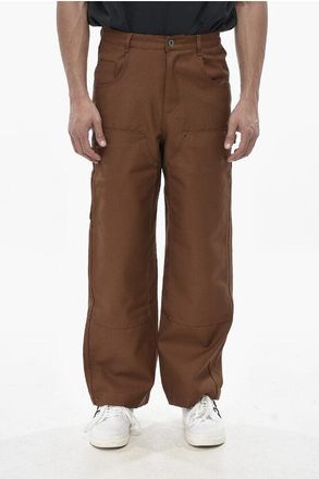 Brain Dead Wool Cargo Pants with Logo Button size 30