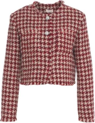 Liu Jo Vesten - Dames - Blazers - Rood - M - Tweed - Jassen