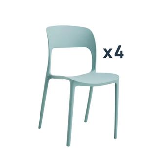 Klast Packs 4 sillas polipropileno menta 46 cm x 83 cm cm