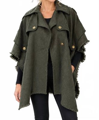 Rag & Bone Trench Poncho In Green