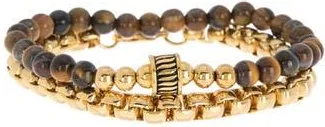 HMY Jewelry Beaded Bracelets - Set of 2 in Metallic at Nordstrom Rack