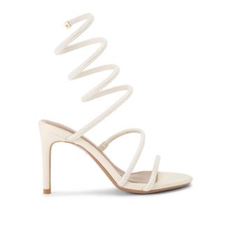 Kurt Geiger Womens Athena Sandals - Cream Fabric - Size UK 6