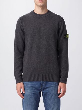 Stone Island Virgin Wool Crewneck Jumper with Compass Logo Patch