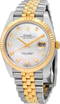 Rolex Datejust 41 Automatic Diamond White Mother of Pearl Dial Watch 126333WDJ