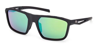 Adidas Sport SP0111 02Q Mens Sunglasses Black Size 57