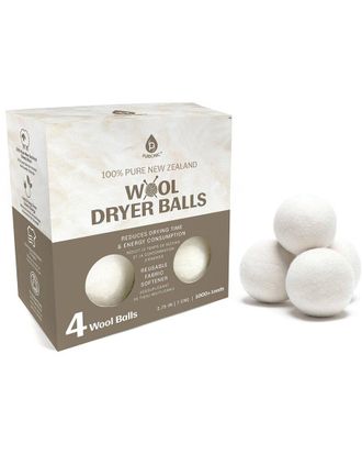 Pursonic Pack Of 4 Pure New Zealand Wool Dryer Balls