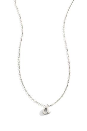 Mint & Lily Tiny Script Initial Necklace in Letter D at Nordstrom