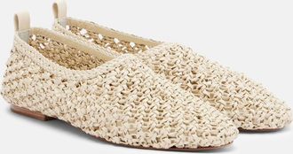 Souliers Martinez Pisa woven leather ballet flats