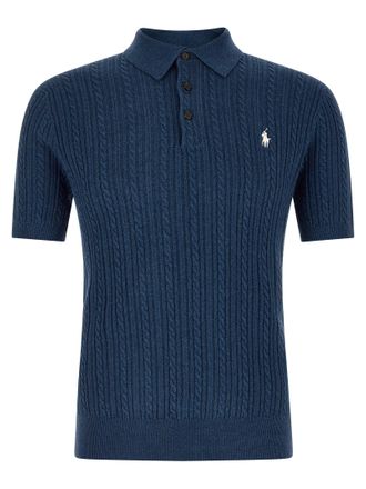Polo Ralph Lauren Mens Braided Polo Sweater