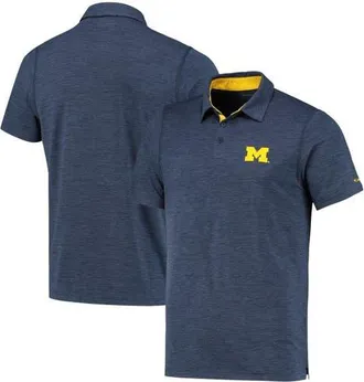 Columbia Mens Columbia Navy Michigan Wolverines Tech Trail Omni-Shade Polo at Nordstrom, Size Xx-Large