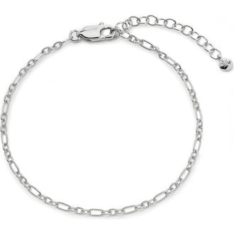 Monica Vinader Textured Chain Link Bracelet in Sterling Silver at Nordstrom