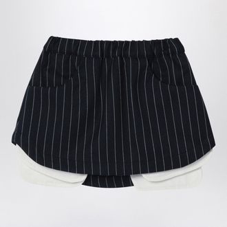 Douuod Navy Blue Pinstripe Grace Skirt