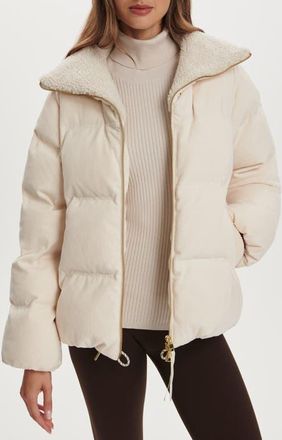 Varley Brackley Corduroy Puffer Jacket in Birch at Nordstrom, Size Xx-Small