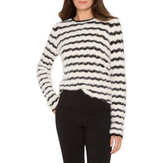 Nic+Zoe Cozy Waves Stripe Sweater in Cream Multi at Nordstrom Rack, Size Medium