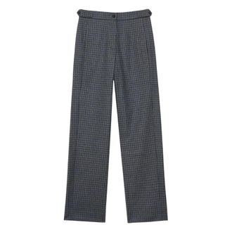 Ines De La Fressange Philo Geruite Broek - Dames - Broeken - Grijs - Maat: XS Katoen