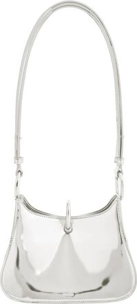 Paco Rabanne Zilveren Small Ring Leren Tas - Dames - Schoudertassen - Grijs - ONE Size - Tassen